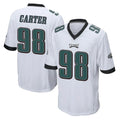 P.Eagles #98 Jalen Carter Player White Home Game Odoa Stitched Jerseys