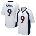 D.Broncos #9 Talanoa Hufanga Player White Game Odoa Stitched Jerseys