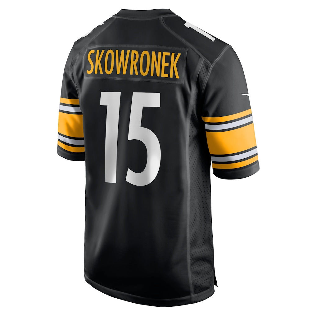 Odoa P.Steelers #15 Ben Skowronek Black Team Game Jersey