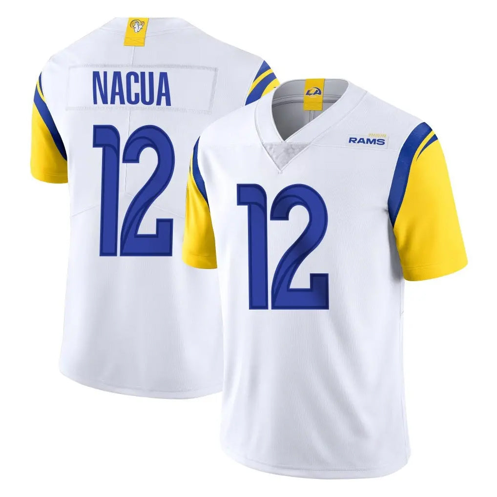 LA.Rams #12 Puka Nacua Player White Limited Vapor Untouchable Home Game Odoa Stitched Jerseys