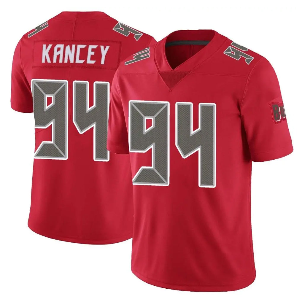 TB.Buccaneers #94 Calijah Kancey Player Red Limited Color Rush Home Game Odoa Stitched Jerseys