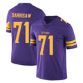 M.Vikings #71 Christian Darrisaw Player Purple Limited Color Rush Home Game Odoa Stitched Jerseys
