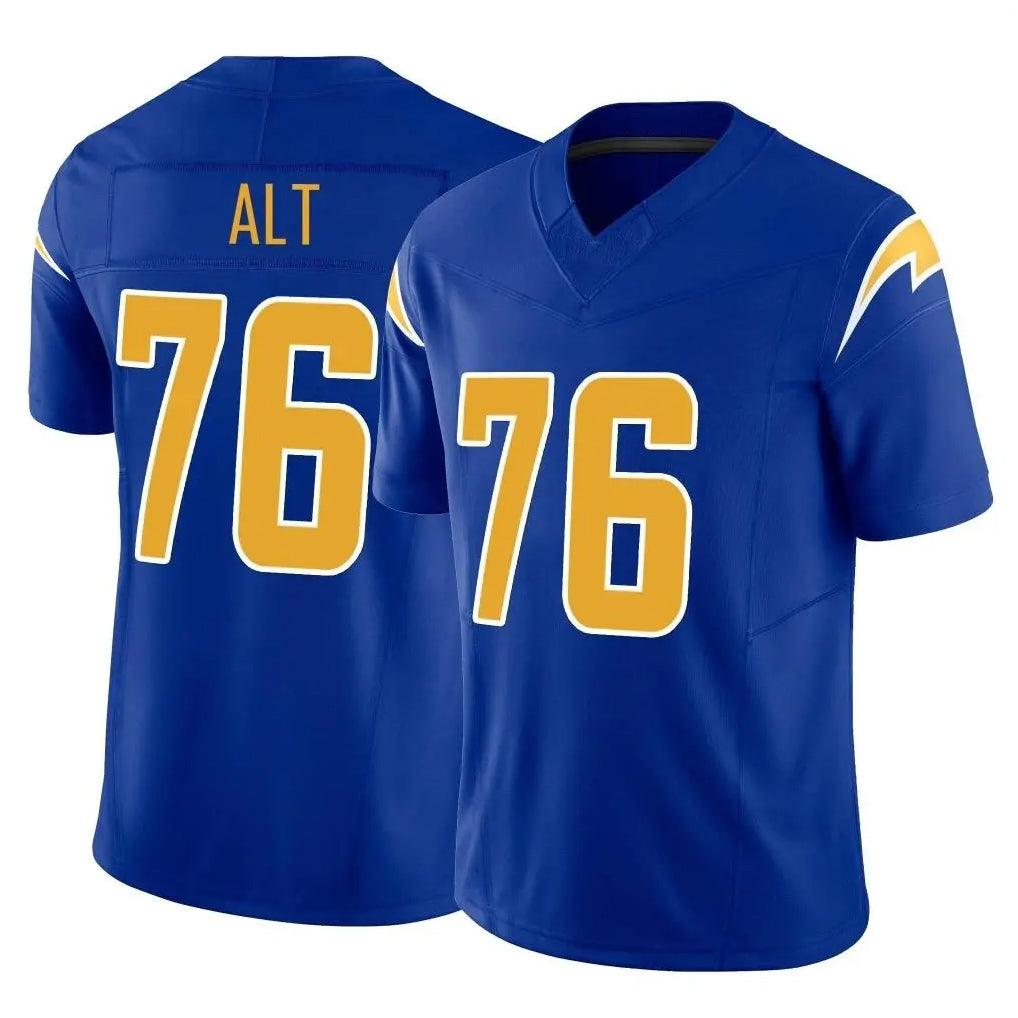 LA.Chargers #76 Joe Alt Player Royal Limited Vapor F.U.S.E. Home Game Odoa Stitched Jerseys