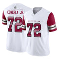 W.Commanders #72 Josh Conerly Jr. Player White Vapor F.U.S.E. Limited Home Game Odoa Stitched Jerseys
