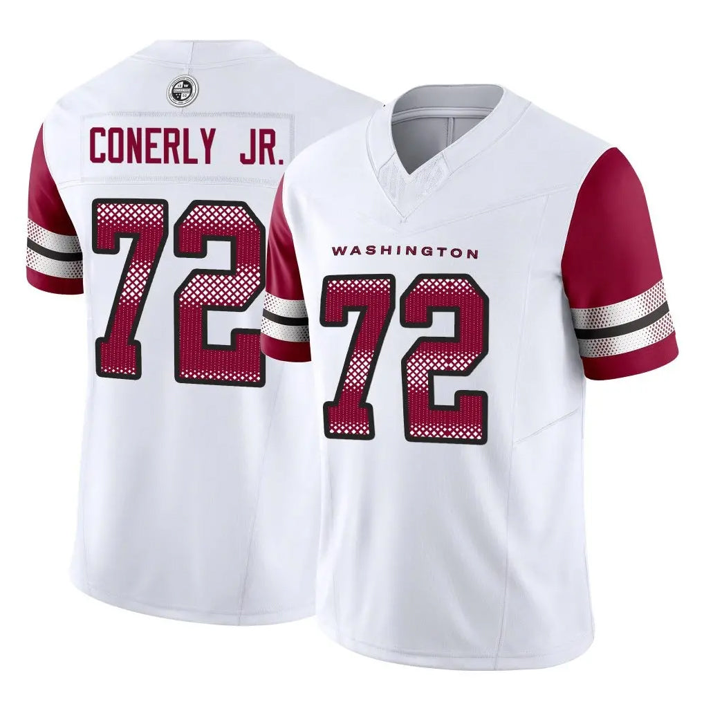 W.Commanders #72 Josh Conerly Jr. Player White Vapor F.U.S.E. Limited Home Game Odoa Stitched Jerseys