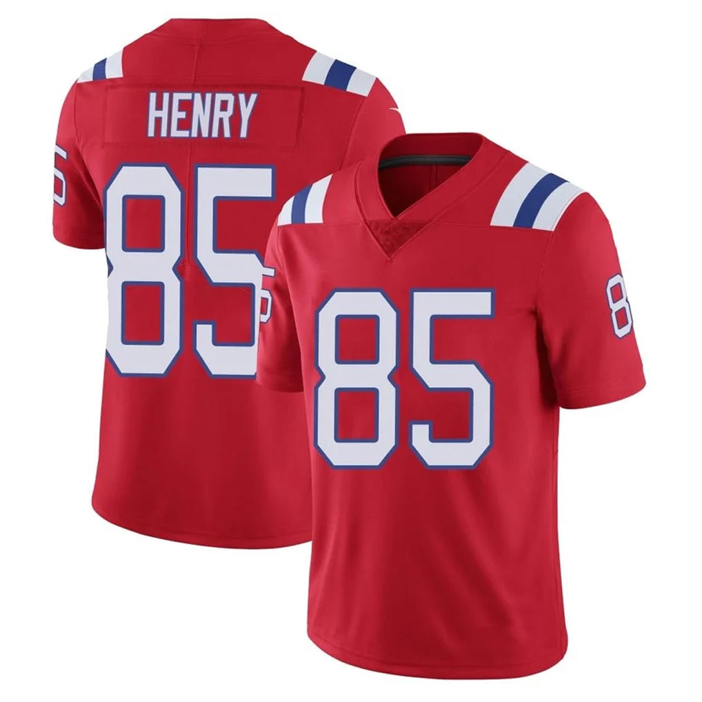 NE.Patriots #85 Hunter Henry Player Red Vapor Untouchable Home Game Odoa Stitched Jerseys