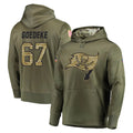 TB.Buccaneers #67 Luke Goedeke Player Olive Salute to Service Pullover Hoodie Home Game Odoa Stitched Jerseys