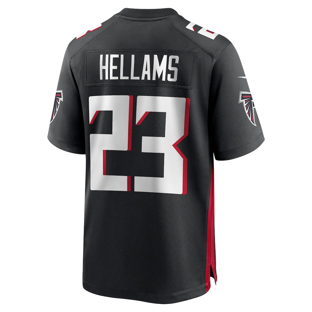 Odoa A.Falcons #23 DeMarcco Hellams Black Team Game Jersey