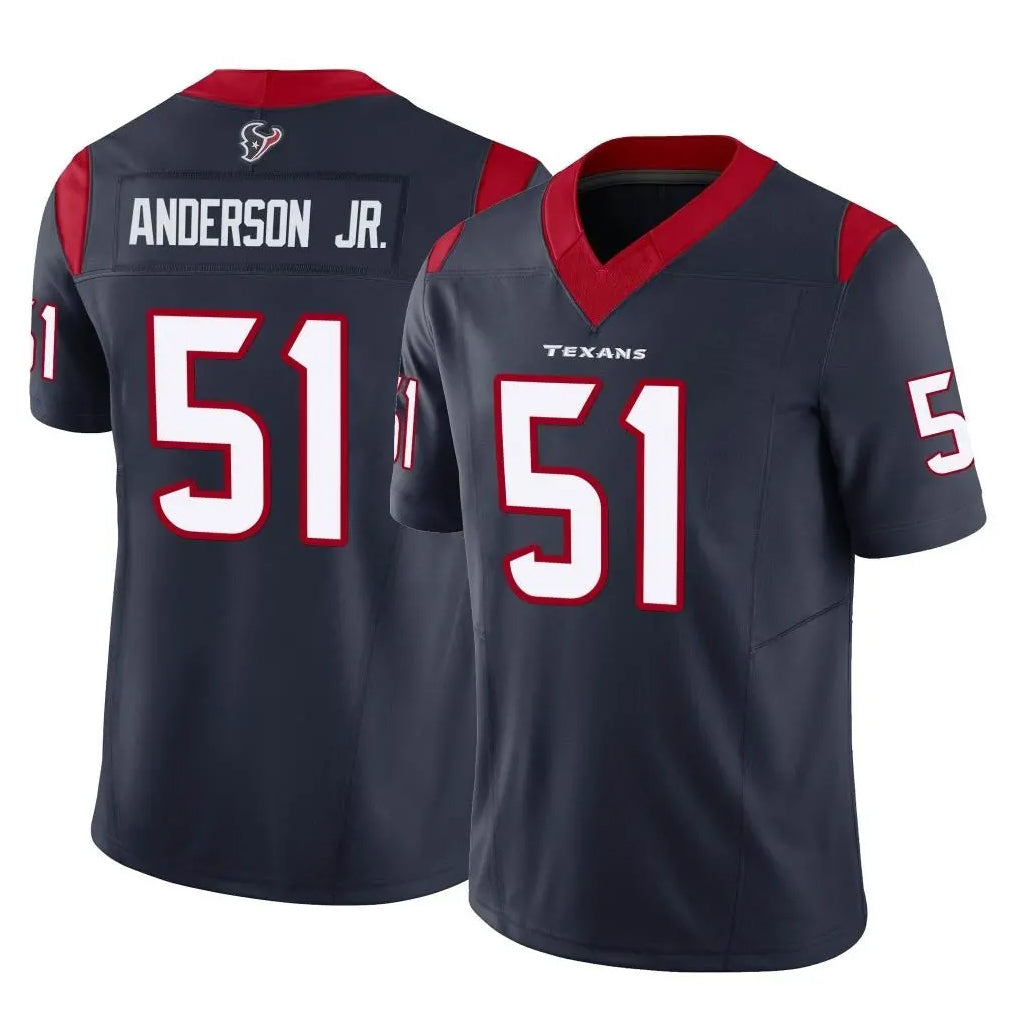 H.Texans #51 Will Anderson Jr. Player Navy Limited Vapor F.U.S.E. Home Game Odoa Stitched Jerseys