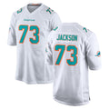 M.Dolphins #73 Austin Jackson Player White Limited Home Game Odoa Stitched Jerseys
