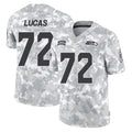S.Seahawks #72 Abraham Lucas Player Arctic Camo Limited Salute To Service Home Game Odoa Stitched Jerseys