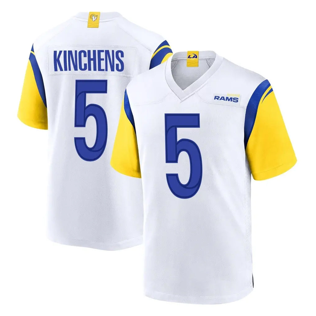LA.Rams #5 Kamren Kinchens Player White Home Game Odoa Stitched Jerseys