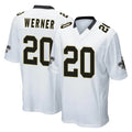NO.Saints #20 Pete Werner Player White Home Game Odoa Stitched Jerseys