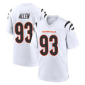 C.Bengals #93 Jonathan Allen Player White Home Game Odoa Stitched Jerseys