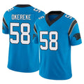 C.Panthers #58 Bobby Okereke Player Blue Vapor F.U.S.E. Limited Home Game Odoa Stitched Jerseys
