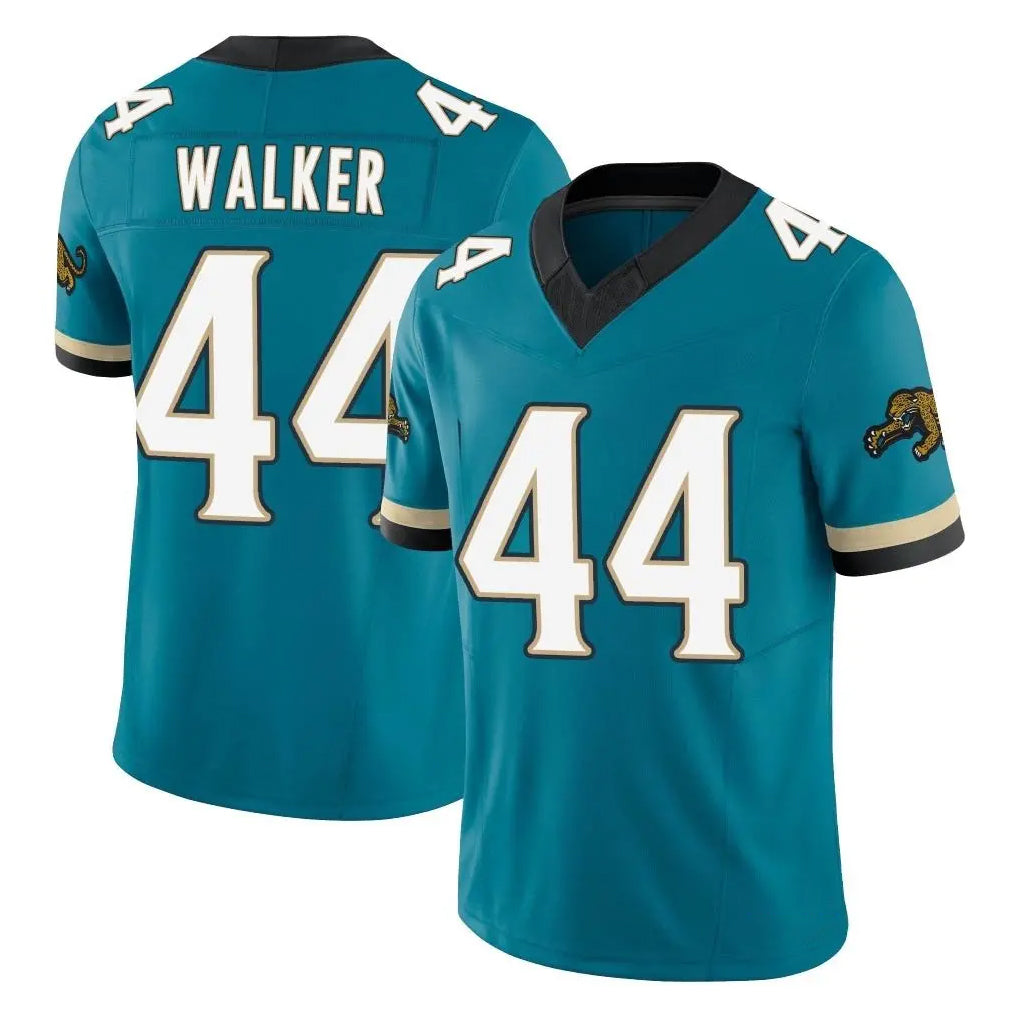J.Jaguars #44 Travon Walker Player Teal Prowler Throwback Vapor F.U.S.E. Limited Home Game Odoa Stitched Jerseys