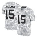 KC.Chiefs #15 Patrick Mahomes Player Arctic Camo Salute To Service Limited Game Odoa Stitched Jerseys