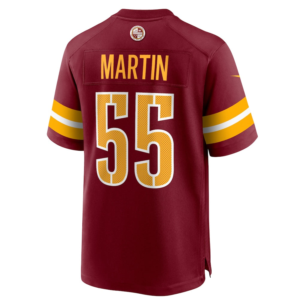 Odoa W.Commanders #55 Jacob Martin Burgundy Team Game Jersey
