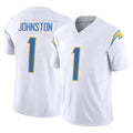 LA.Chargers #1 Quentin Johnston Player White Limited Vapor F.U.S.E. Home Game Odoa Stitched Jerseys