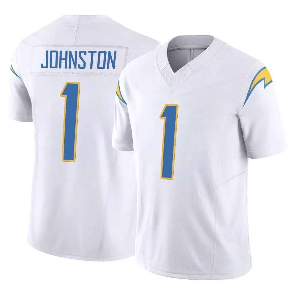 LA.Chargers #1 Quentin Johnston Player White Limited Vapor F.U.S.E. Home Game Odoa Stitched Jerseys