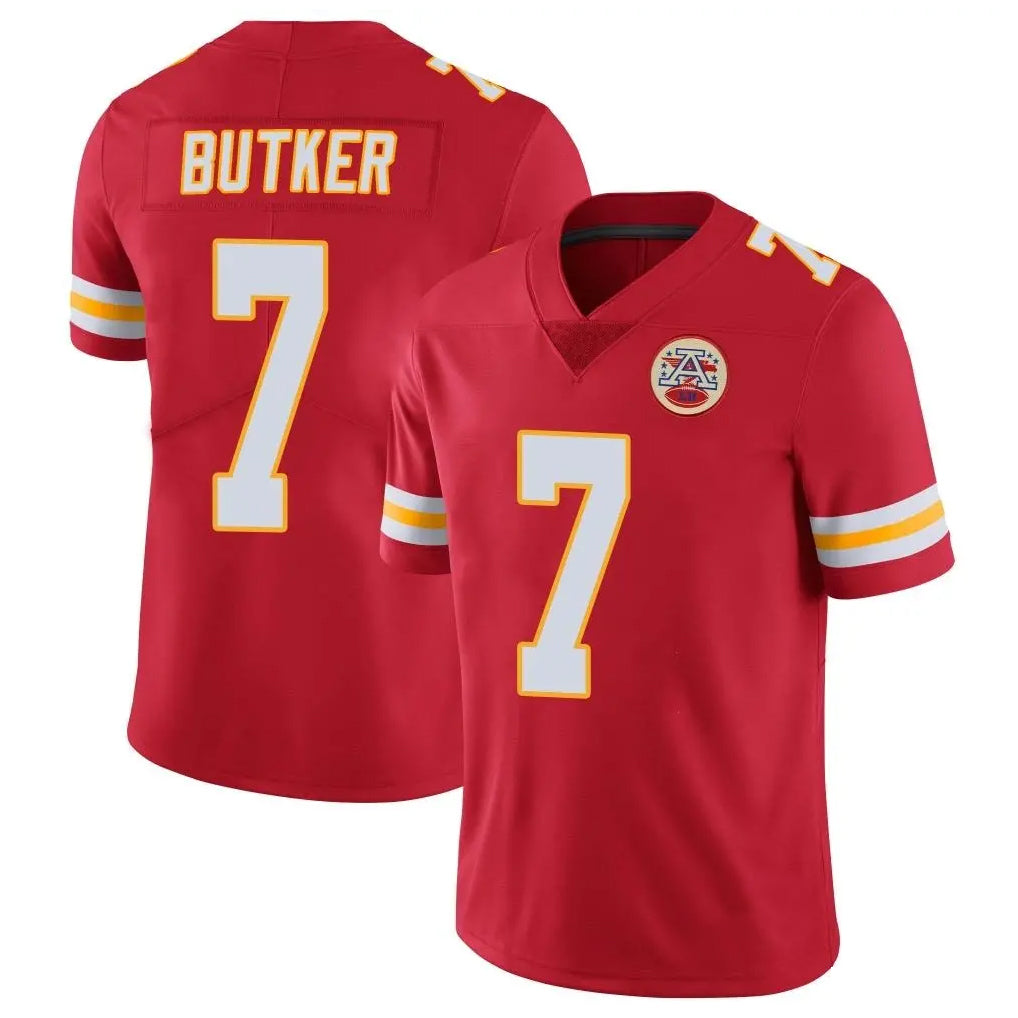 KC.Chiefs #7 Harrison Butker Player Red Limited Vapor Untouchable Home Game Odoa Stitched Jerseys