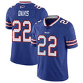 B.Bills #22 Ray Davis Player Royal Vapor Limited Odoa Stitched Jerseys