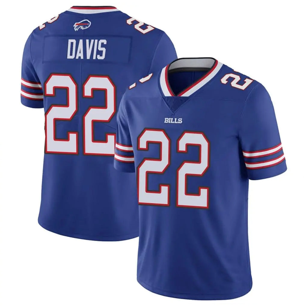 B.Bills #22 Ray Davis Player Royal Vapor Limited Odoa Stitched Jerseys