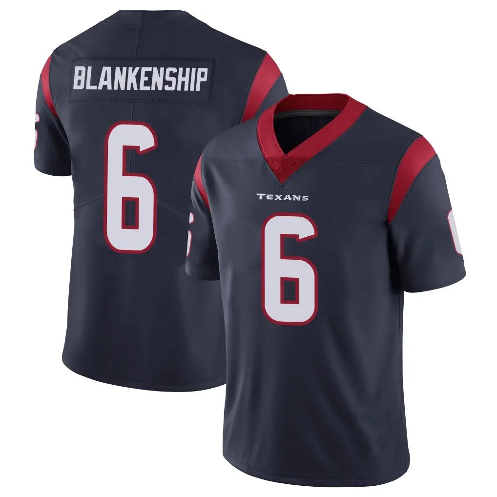 H.Texans #6 Reed Blankenship Player Navy Limited Vapor Untouchable Home Game Odoa Stitched Jerseys