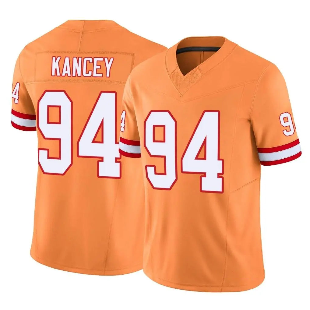 TB.Buccaneers #94 Calijah Kancey Player Orange Limited Vapor F.U.S.E. Home Game Odoa Stitched Jerseys