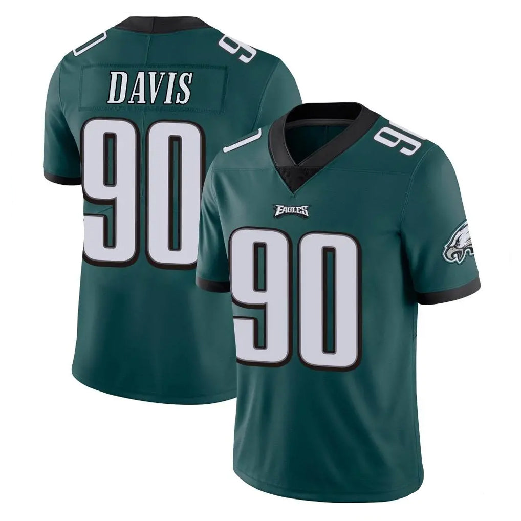 P.Eagles #90 Jordan Davis Player Team Color Green Vapor Untouchable Home Game Odoa Stitched Jerseys