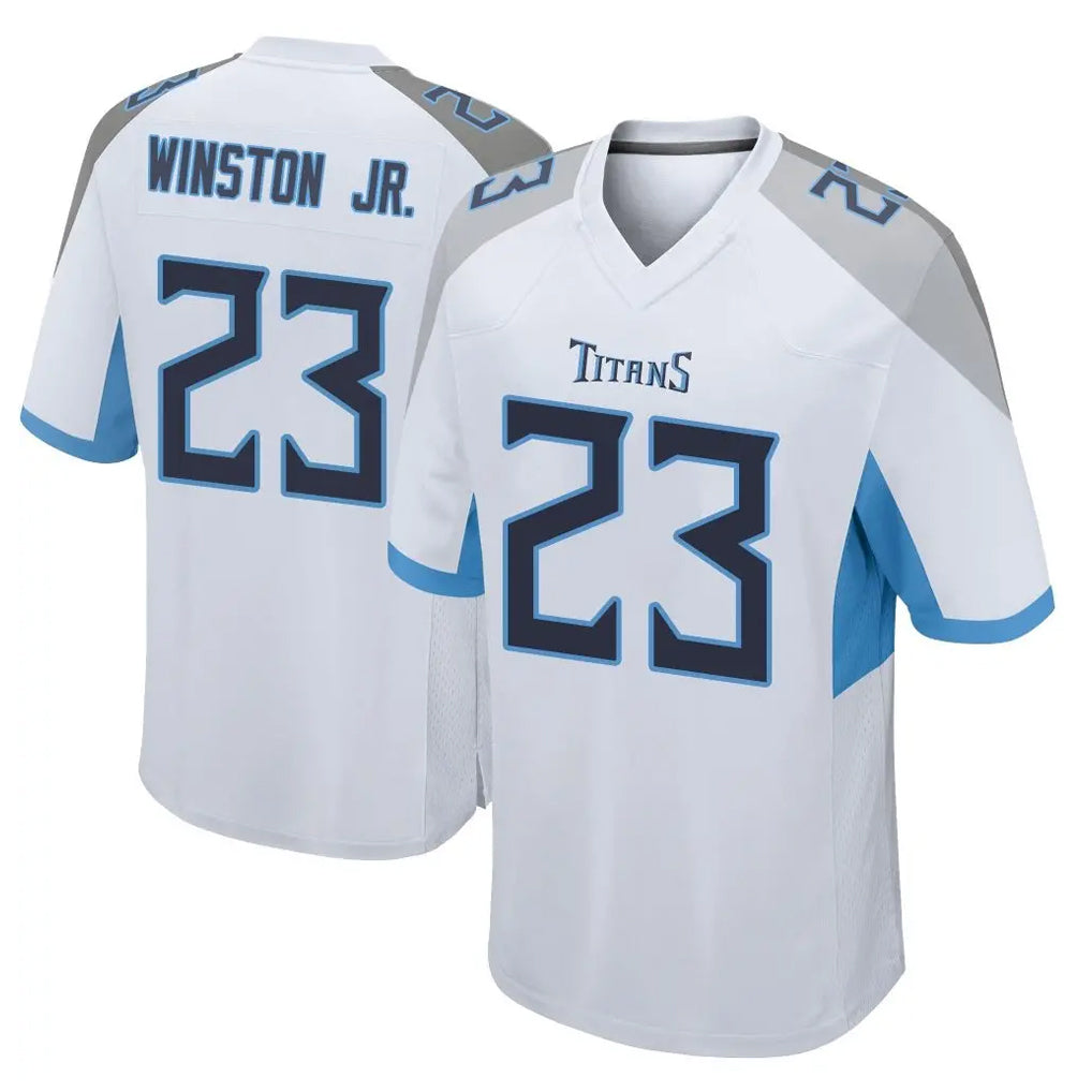 T.Titans #23 Kevin Winston Jr. Player White Home Game Odoa Stitched Jerseys