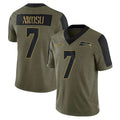 S.Seahawks #7 Uchenna Nwosu Player Olive Salute To Service Limited Game Odoa Stitched Jerseys