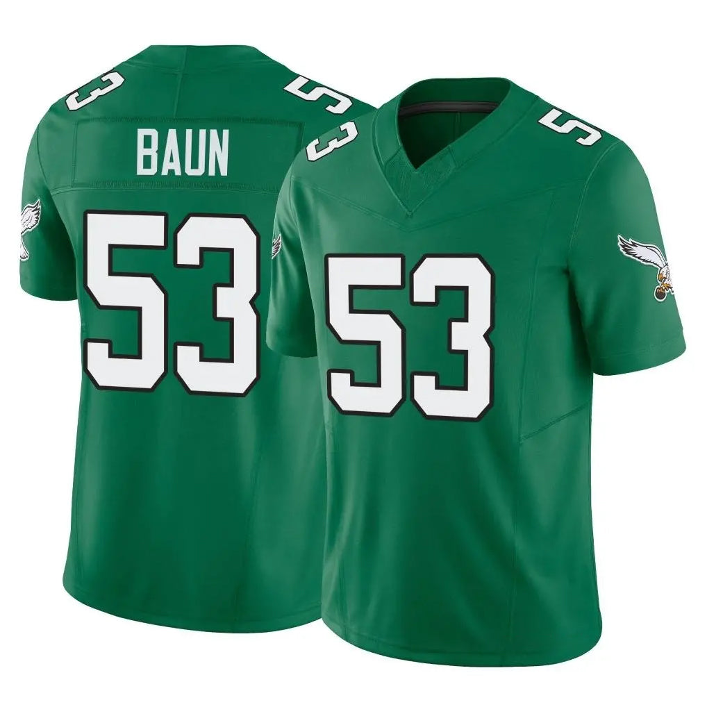 P.Eagles #53 Zack Baun Player Green Kelly Alternate Vapor F.U.S.E. Home Game Odoa Stitched Jerseys