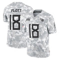 T.Titans #18 Cor'Dale Flott Player Arctic Camo Limited Salute to Service Home Game Odoa Stitched Jerseys