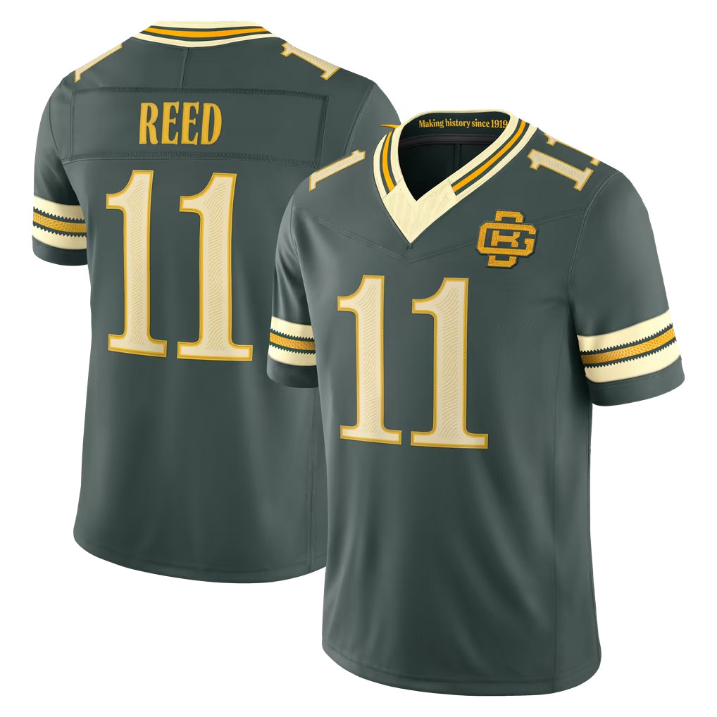 GB.Packers #11 Jayden Reed Player Green Limited 2026 Rivalries Collection Home Game Odoa Stitched Jerseys