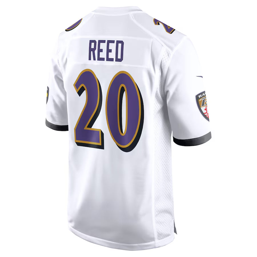 B.Ravens #20 Ed Reed Player White Alternate Game Home Odoa Stitched Jerseys