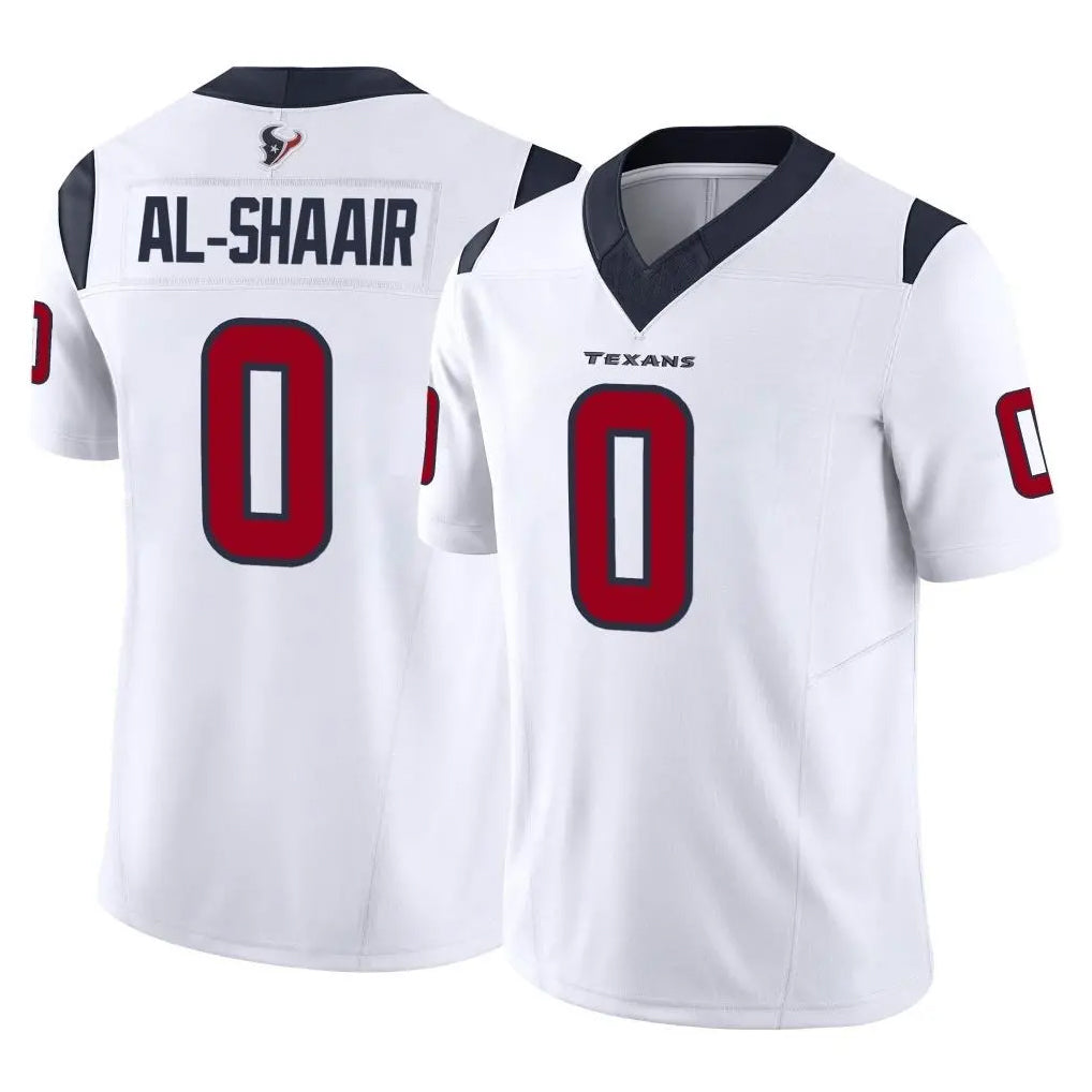H.Texans #0 Azeez Al-Shaair Player White Limited Vapor F.U.S.E. Home Game Odoa Stitched Jerseys