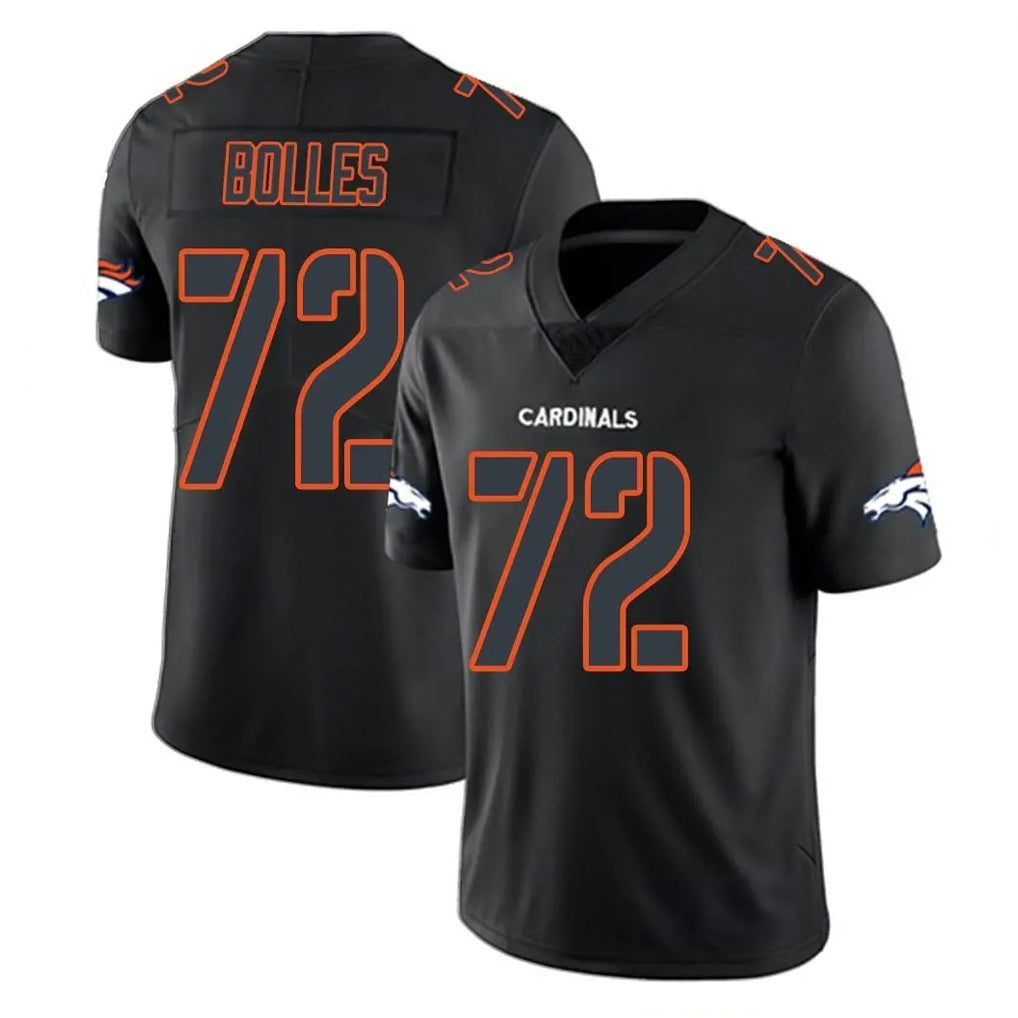 D.Broncos #72 Garett Bolles Player Black Impact Limited Game Odoa Stitched Jerseys