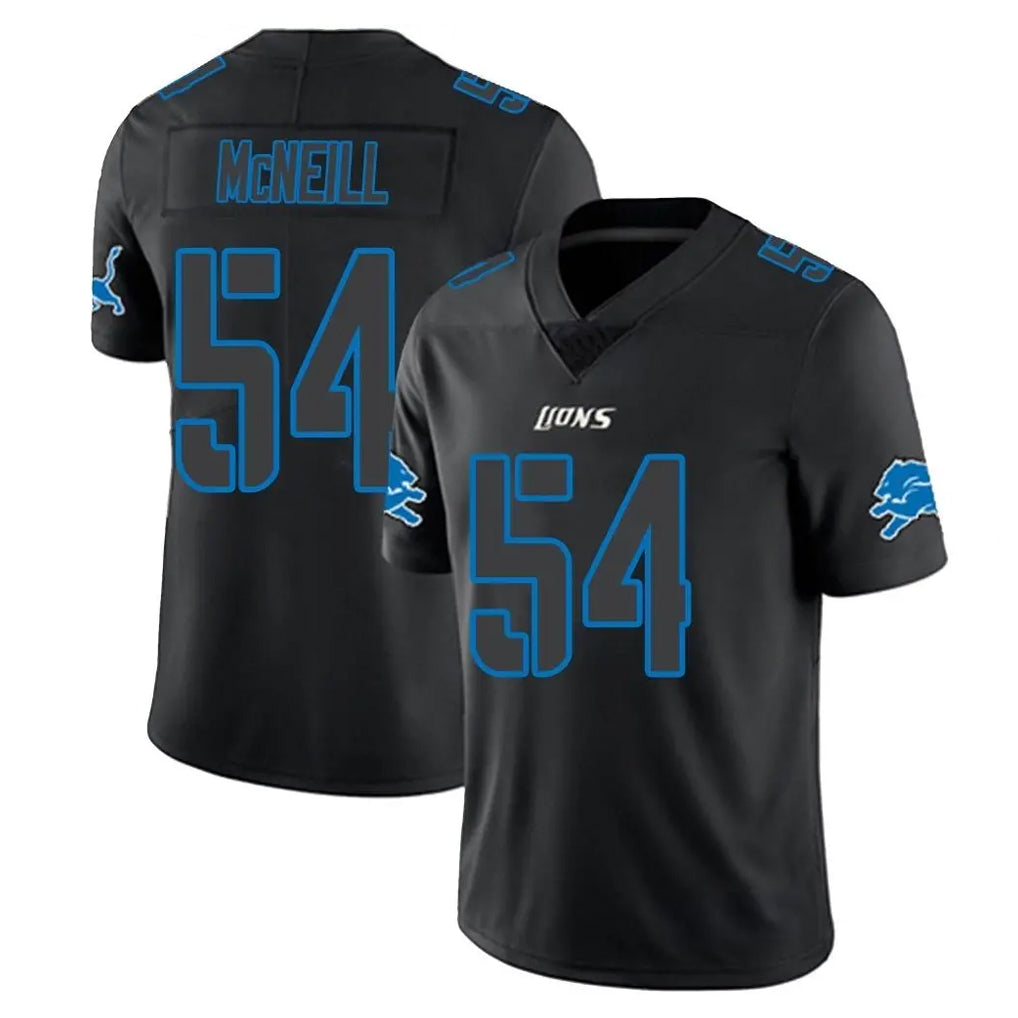 D.Lions #54 Alim McNeill Player Black Impact Limited Home Game Odoa Stitched Jerseys