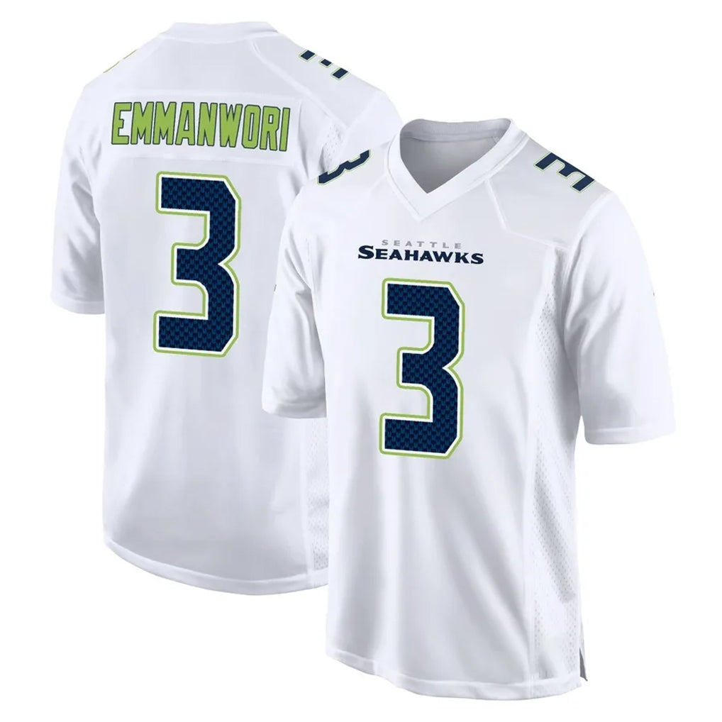 S.Seahawks #3 Nick Emmanwori Player White Tundra Fashion Home Game Odoa Stitched Jerseys