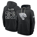 J.Jaguars #33 Bhayshul Tuten Player 2026 Black Logo Pullover Hoodies Limited Game Odoa Stitched Jerseys