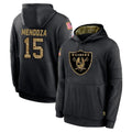 LV.Raiders #15 Fernando Mendoza Player Black Salute to Service Hoodies Limited Game Odoa Stitched Jerseys