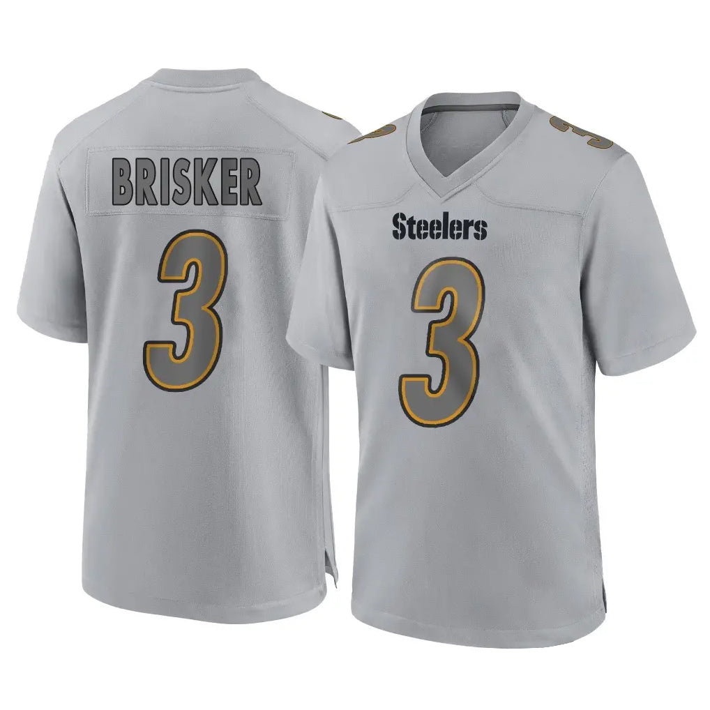 P.Steelers #3 Jaquan Brisker Player Gray Atmosphere Fashion Home Game Odoa Stitched Jerseys