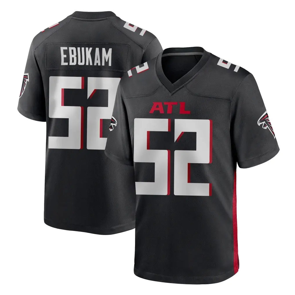 A.Falcons #52 Samson Ebukam Player Black Home Game Odoa Stitched Jerseys