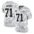 NY.Jets #71 Josh Myers Player Arctic Camo Salute to Service Limited Game Odoa Stitched Jerseys