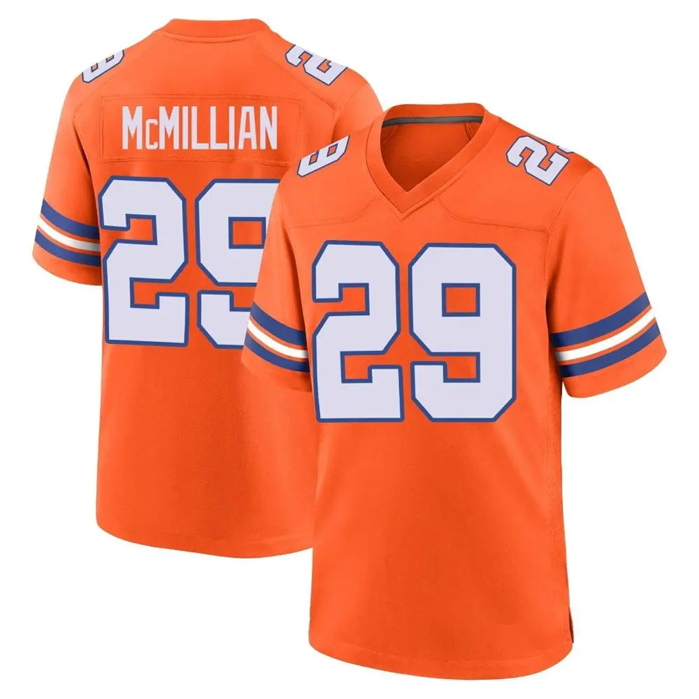 D.Broncos #29 Ja'Quan McMillian Player Orange Alternate Collection Throwback Game Odoa Stitched Jerseys