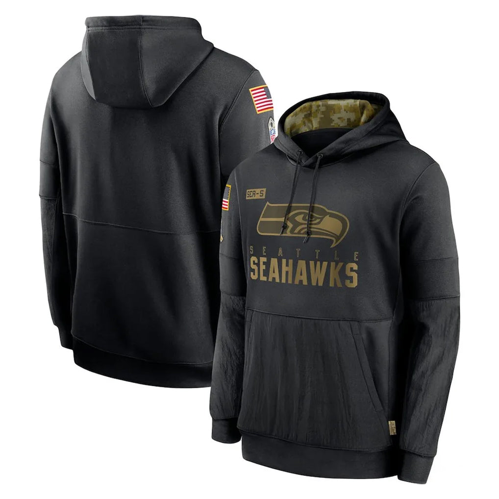 S.Seahawks ## Seahawks Blank Player Black Salute to Service Hoodies Limited Game Odoa Stitched Jerseys