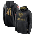 J.Jaguars #41 Josh Hines-Allen Player Black Salute to Service Hoodies Limited Game Odoa Stitched Jerseys