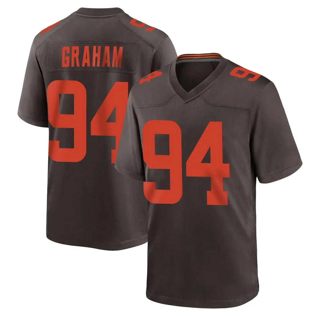 C.Browns #94 Mason Graham Player Brown Alternate Home Game Odoa Stitched Jerseys