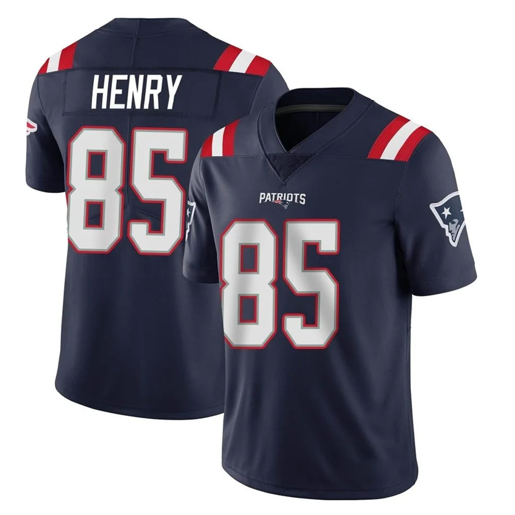 NE.Patriots #85 Hunter Henry Player Navy Vapor Untouchable Home Game Odoa Stitched Jerseys
